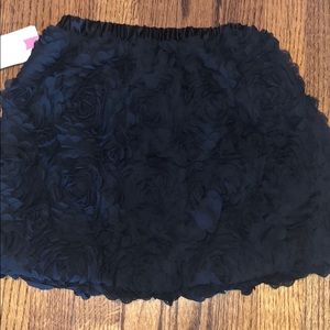 Black flower skirt